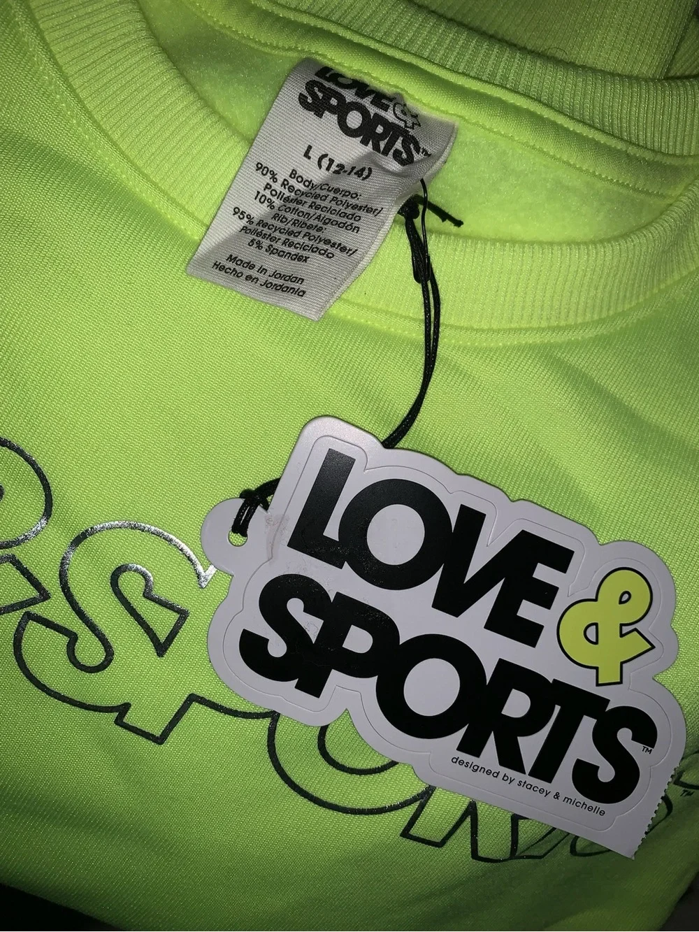 Love & Sports Sweater Bundle  - Neon Lime & Berry -Size L Juniors